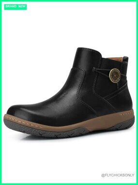 Ankle Boots with Arch Support Comfortable Slip On Casual Boot